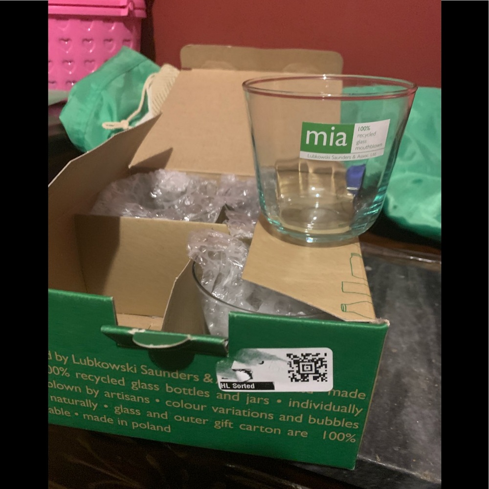 Small glass cups